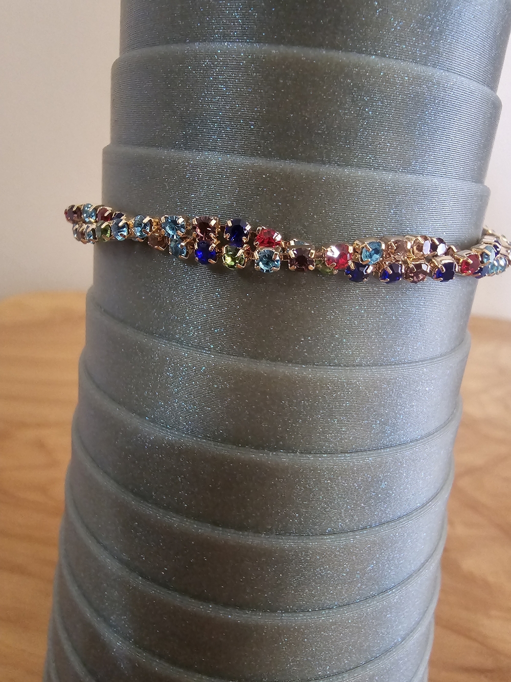 Gold-Tone Multicolor Adjustable Bracelet - Picture 3 of 5